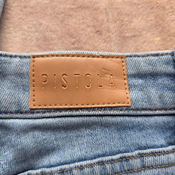 Pistola women wide straight Leg Jeans size 27 Revolve Anthropologie trendy blue - Picture 12 of 15